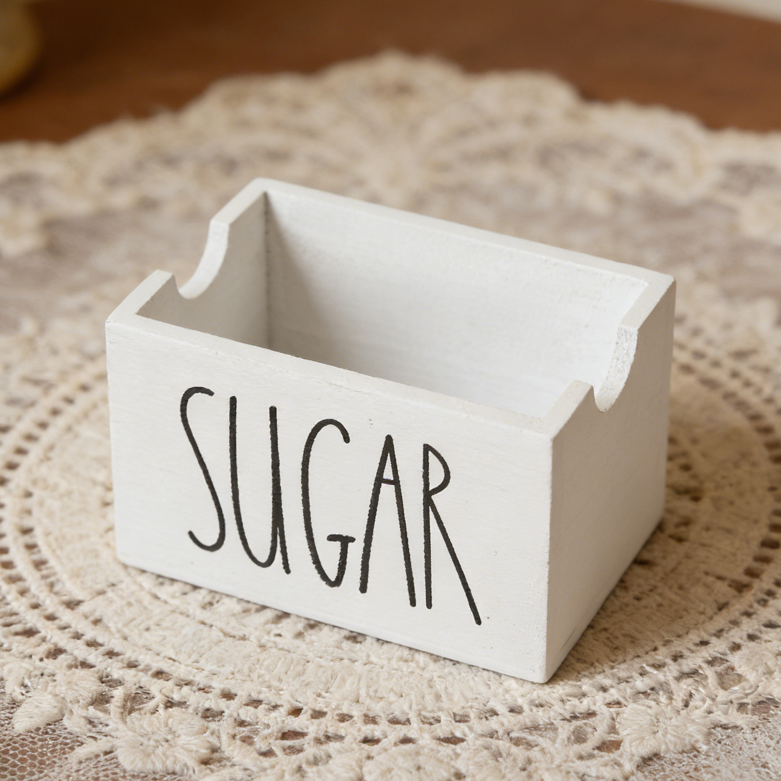 Coffee Tea Sugar - Suikercontainer met deksel en lepel, vintage