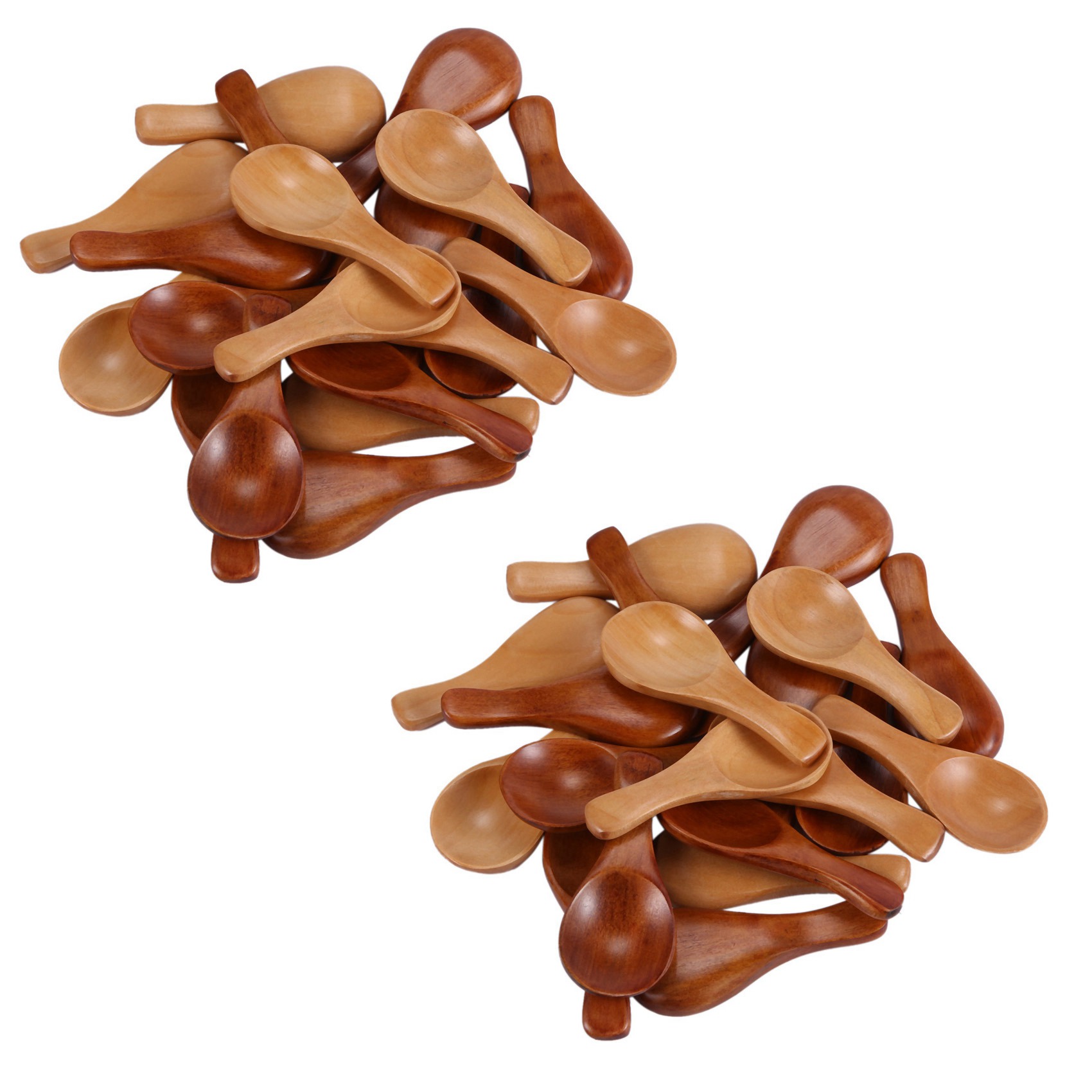 Coffee Tea Sugar - A01F-40 stuks kleine houten lepels, mini