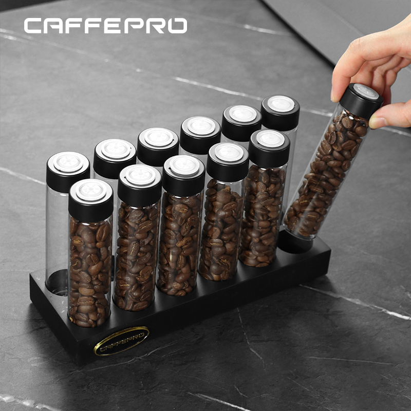 Coffee Tea And Sugar Set - Caffepro Koffiebonen Opbergbuis Display Enkele Dose