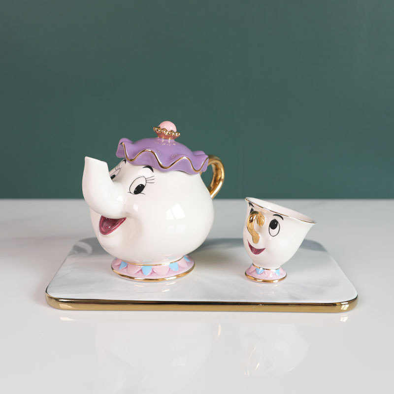 Hete theepot cartoon Belle en  - Coffee Tea And Sugar Set recensie en prijs