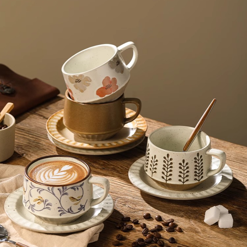Retro keramische beker grof aa - Coffee Tea And Sugar Set recensie en prijs