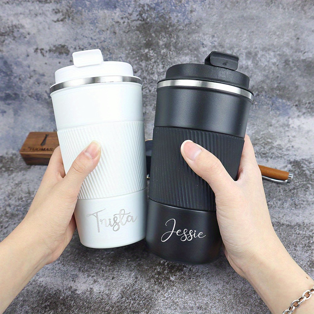 Gegraveerde reismok van roestv - Coffee Tea Name recensie en prijs